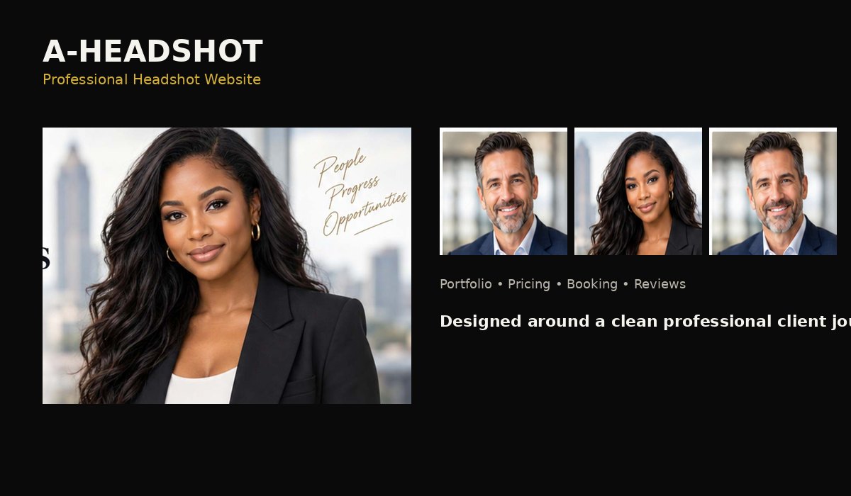 A-Headshot website preview