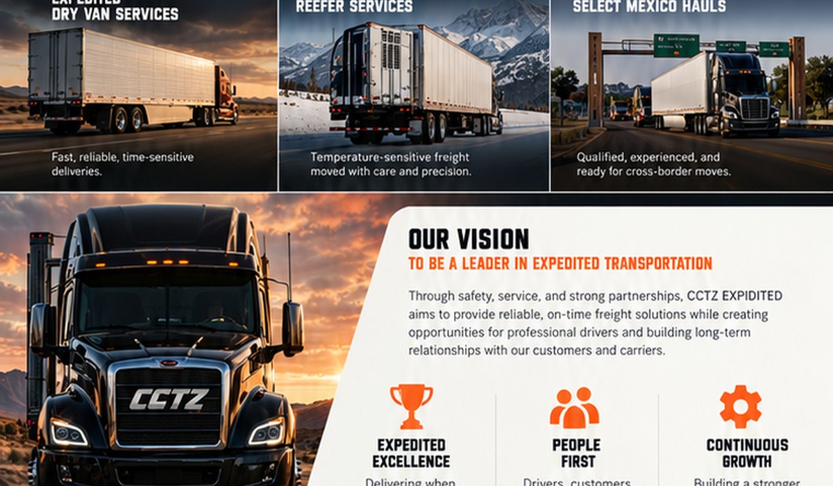 CCTZ Expedited trucking website preview